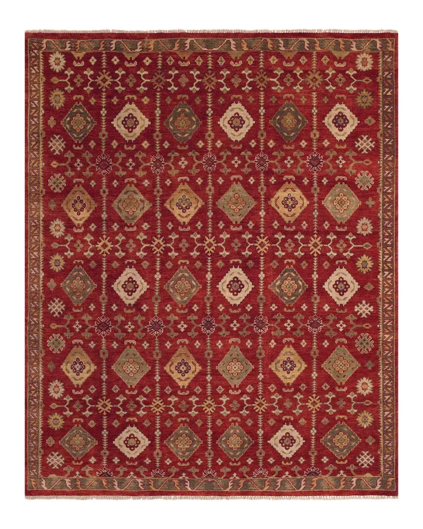 Isabella Hand-Knotted Rug - Red, Wool