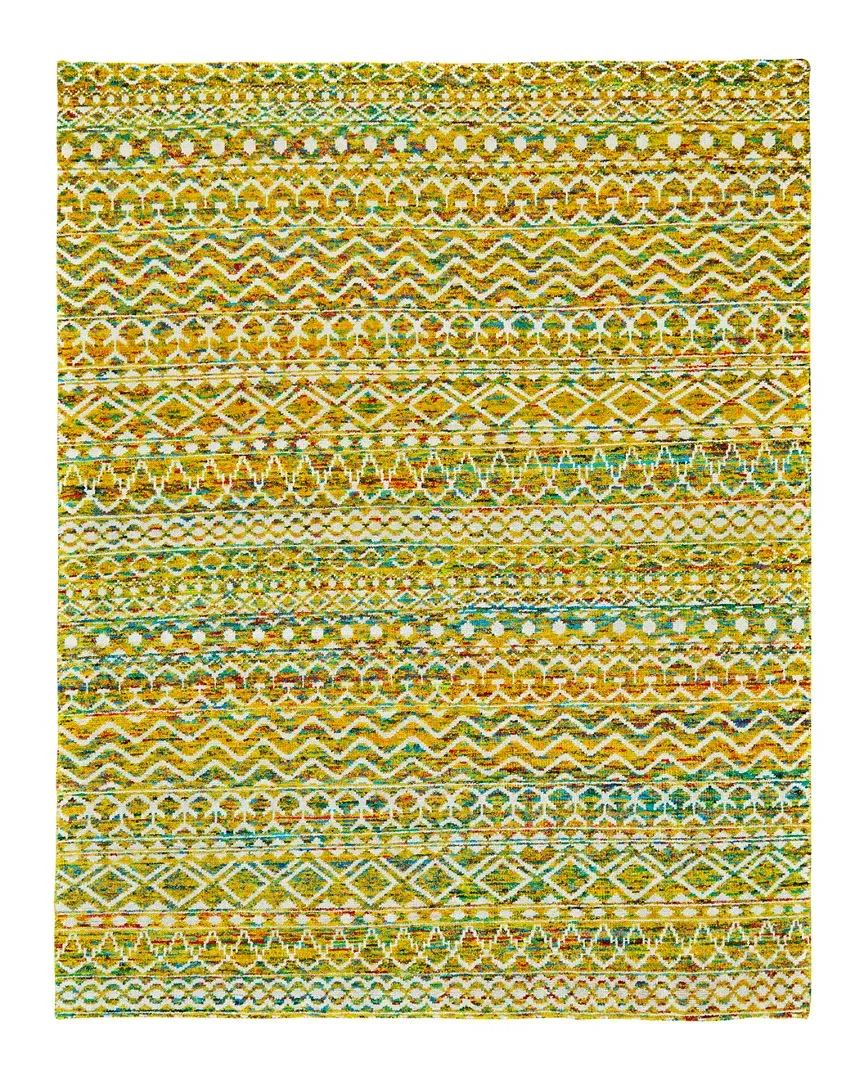 Sancai Hand-Knotted Rug - Gold, Viscose image