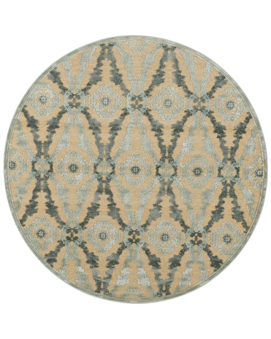 Saphir Round Rug - Ivory, Art Silk