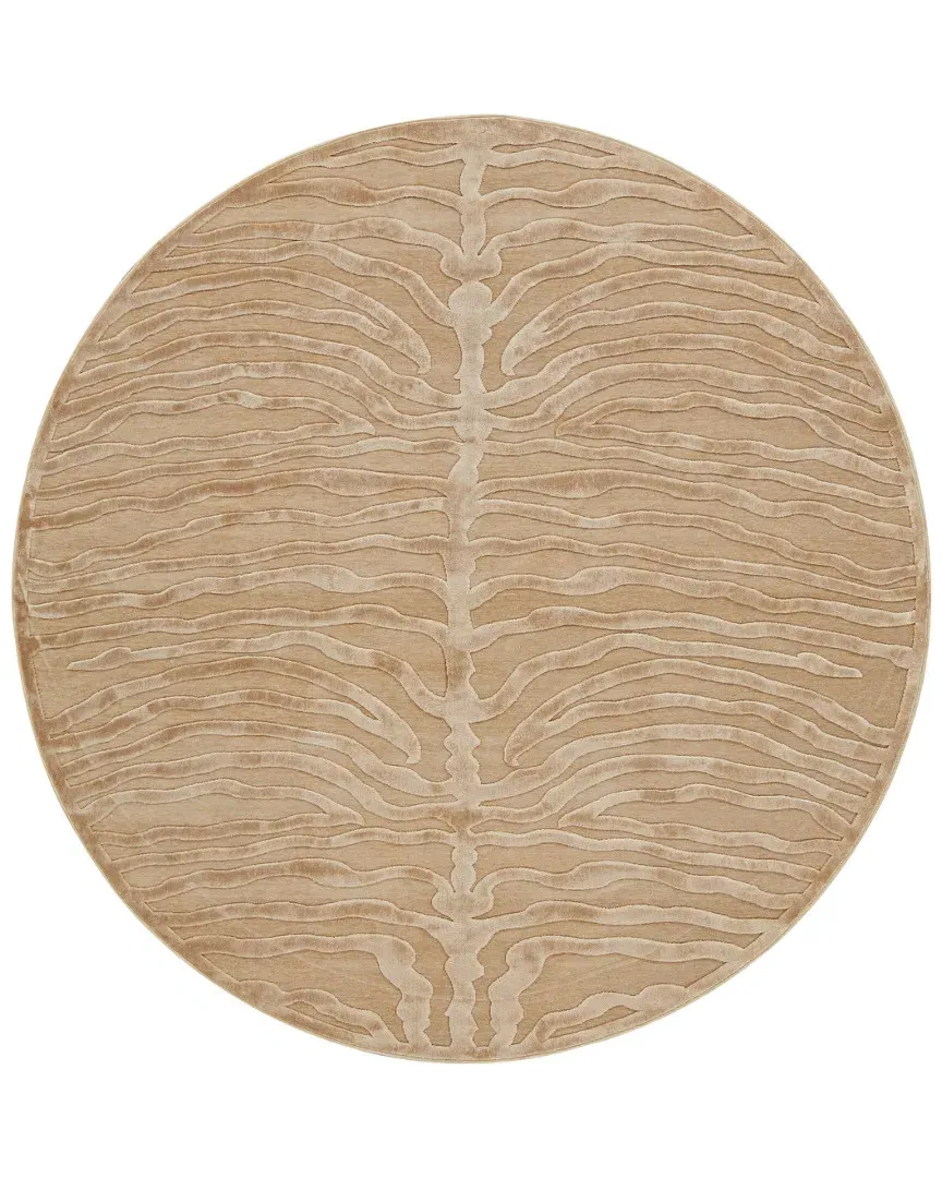 Saphir Round Rug - Ivory, Art Silk image