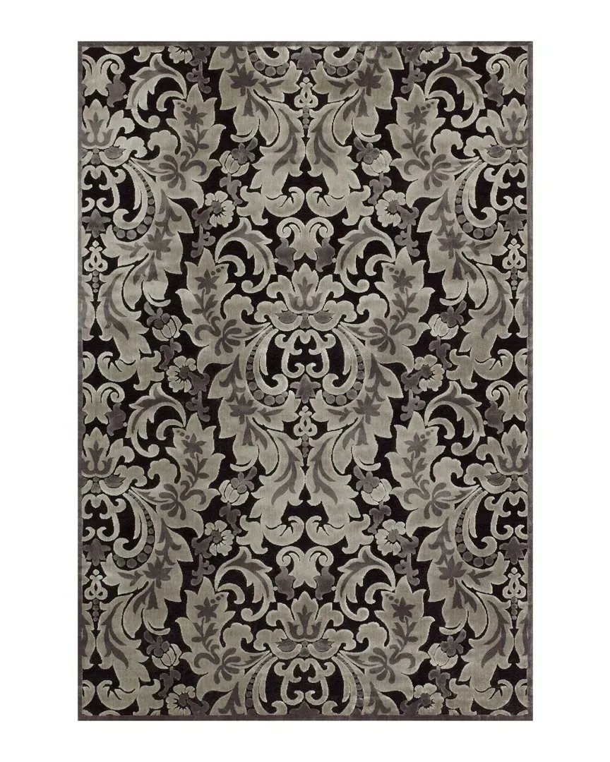 Saphir Rug - Black, Viscose