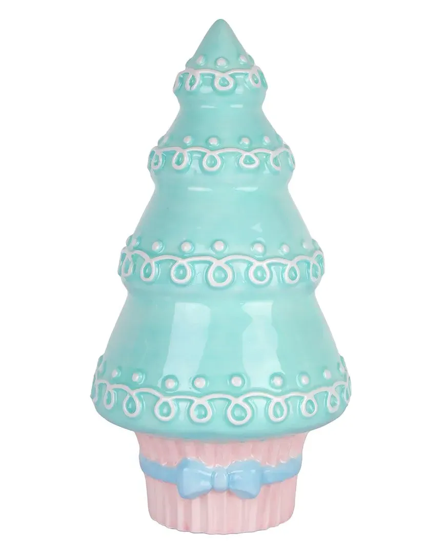 8.5in Christmas Tree Figurine - Green, Ceramic image