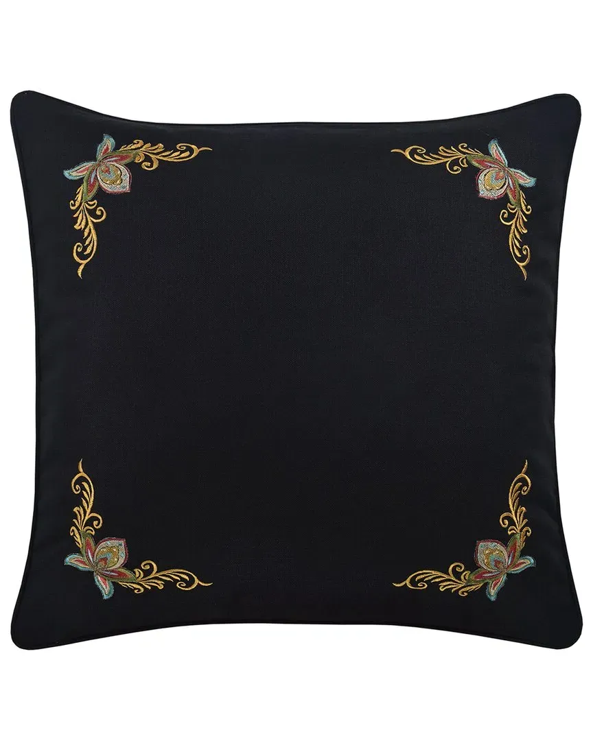Stefania Euro Sham - Black, Cotton image
