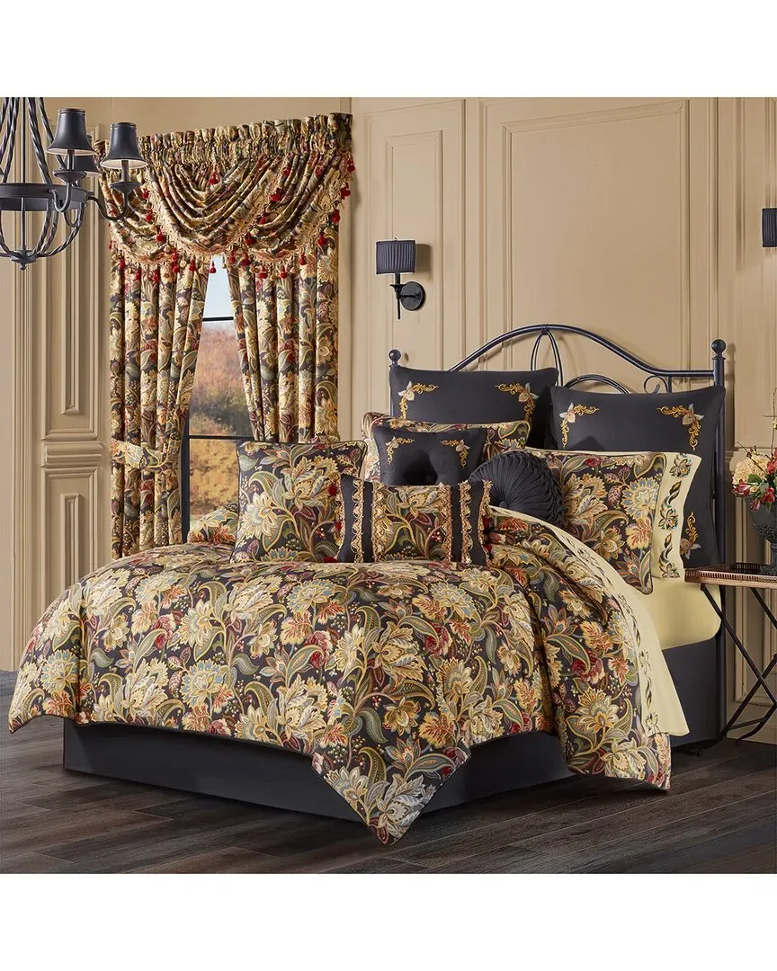 Stefania King Size Comforter Set - Black, Cotton