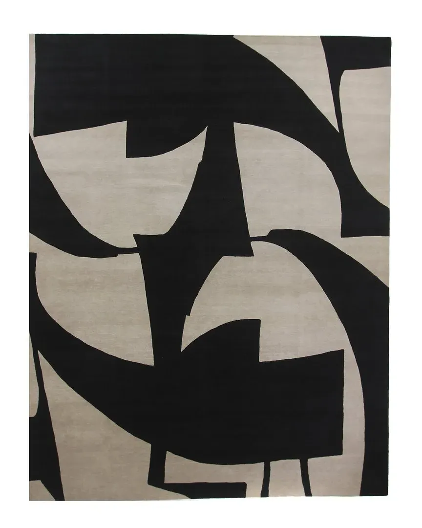 Adele Hand-Woven Wool Rug - Black image