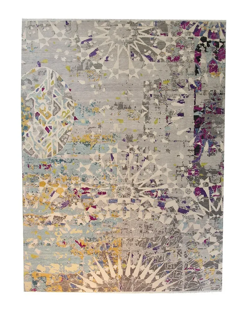 F.J. Kashanian Graphic Wool Rug - Gray image