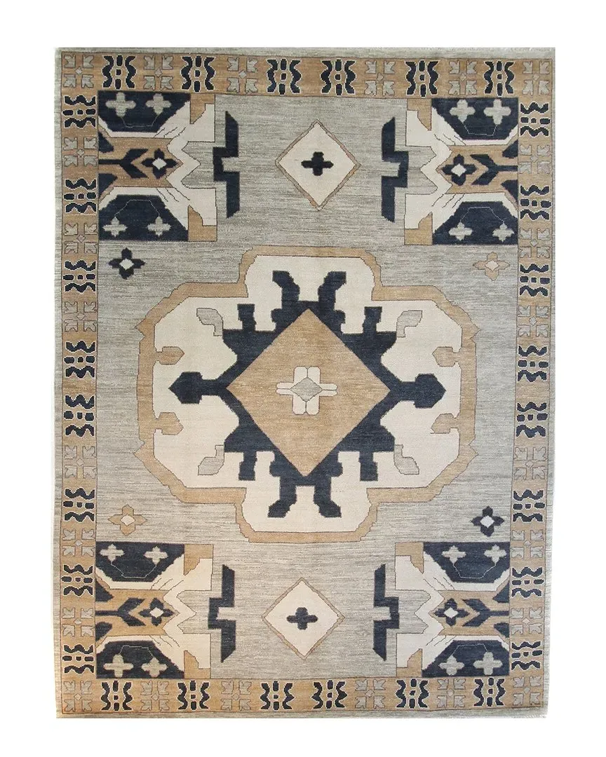 Khotan Hand-Woven Rug - Light Blue, Wool image