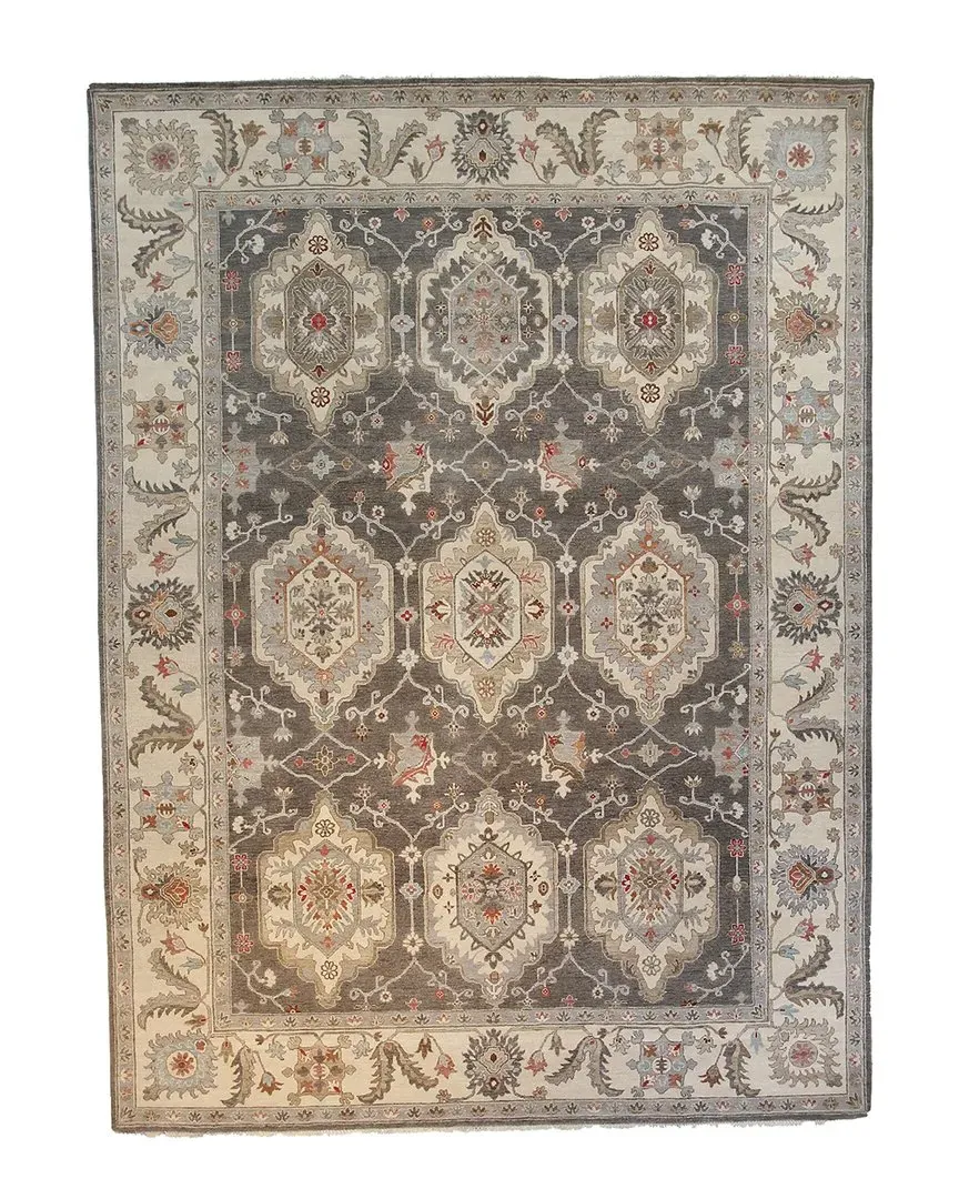 Oushak Wool Rug - Grey