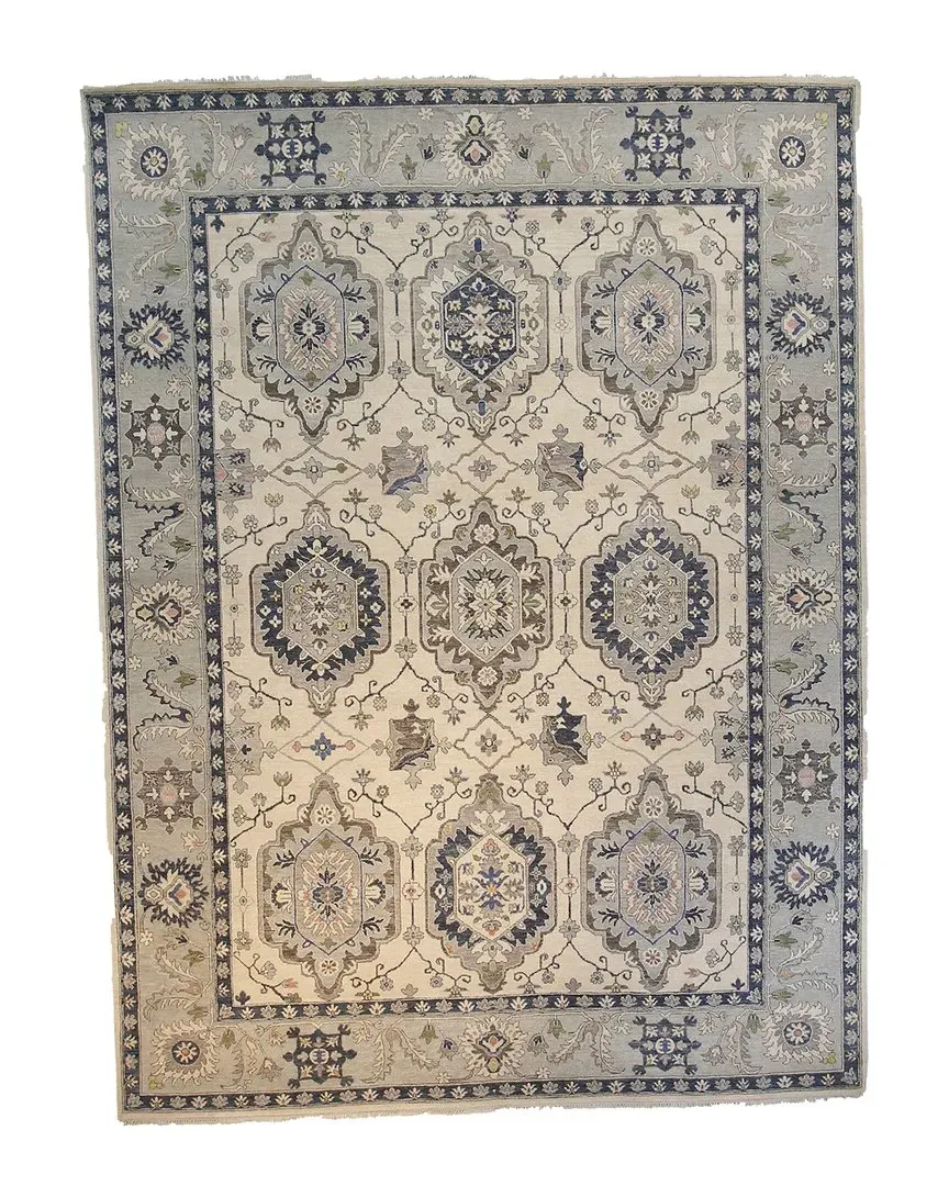 Oushak Wool Rug - White