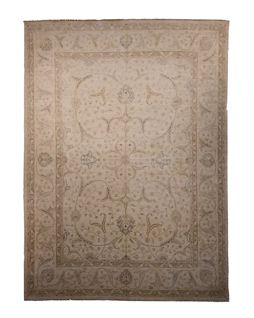 Peshawar Hand-Knotted Rug - Ivory, Wool