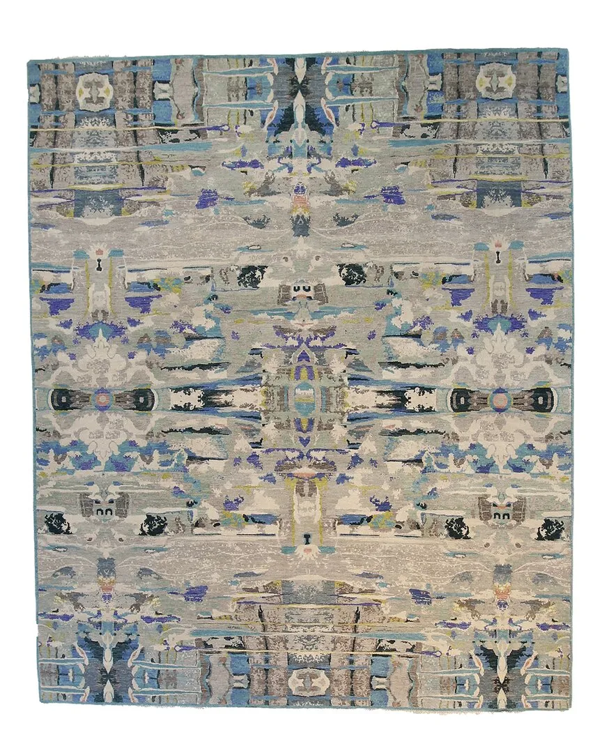 Sari Graphic Wool Rug - Lagoon image
