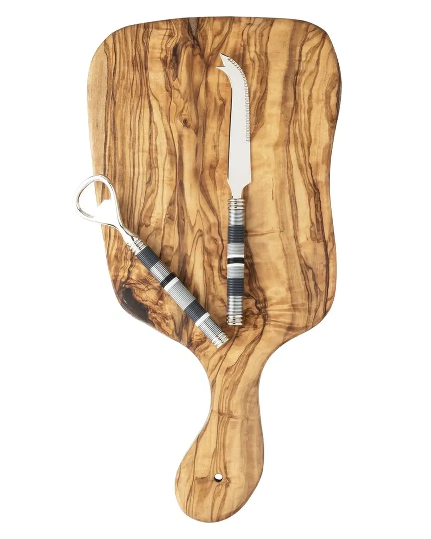 Cheese Knife, Bottle Opener & Board Set - Multicolor