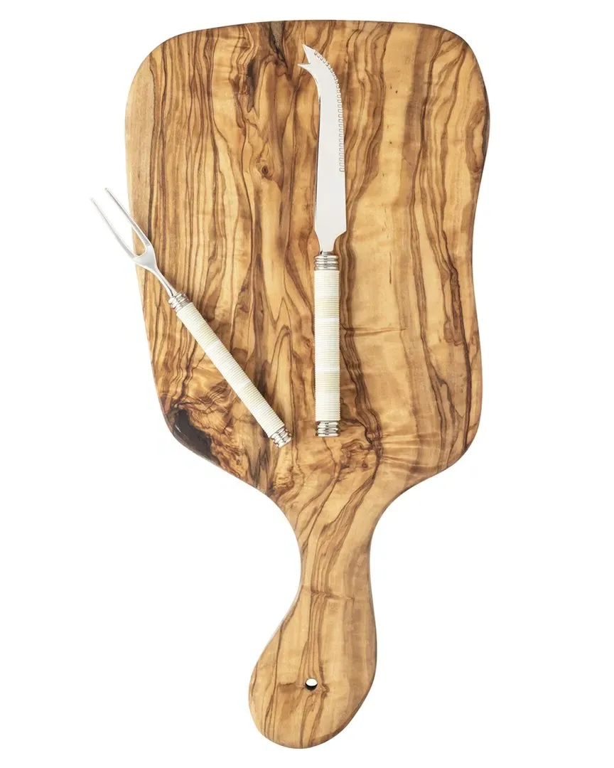 Jubilee 3pc Cheese Knife Set with Board - Multicolor, Stainless Steel