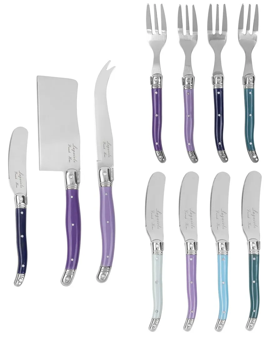 Laguiole 11pc Charcuterie Set - Plum Rose, Stainless Steel image