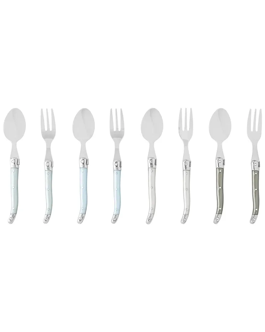 Laguiole Dessert Spoons and Forks Set of 8 - Mother of Pearl image