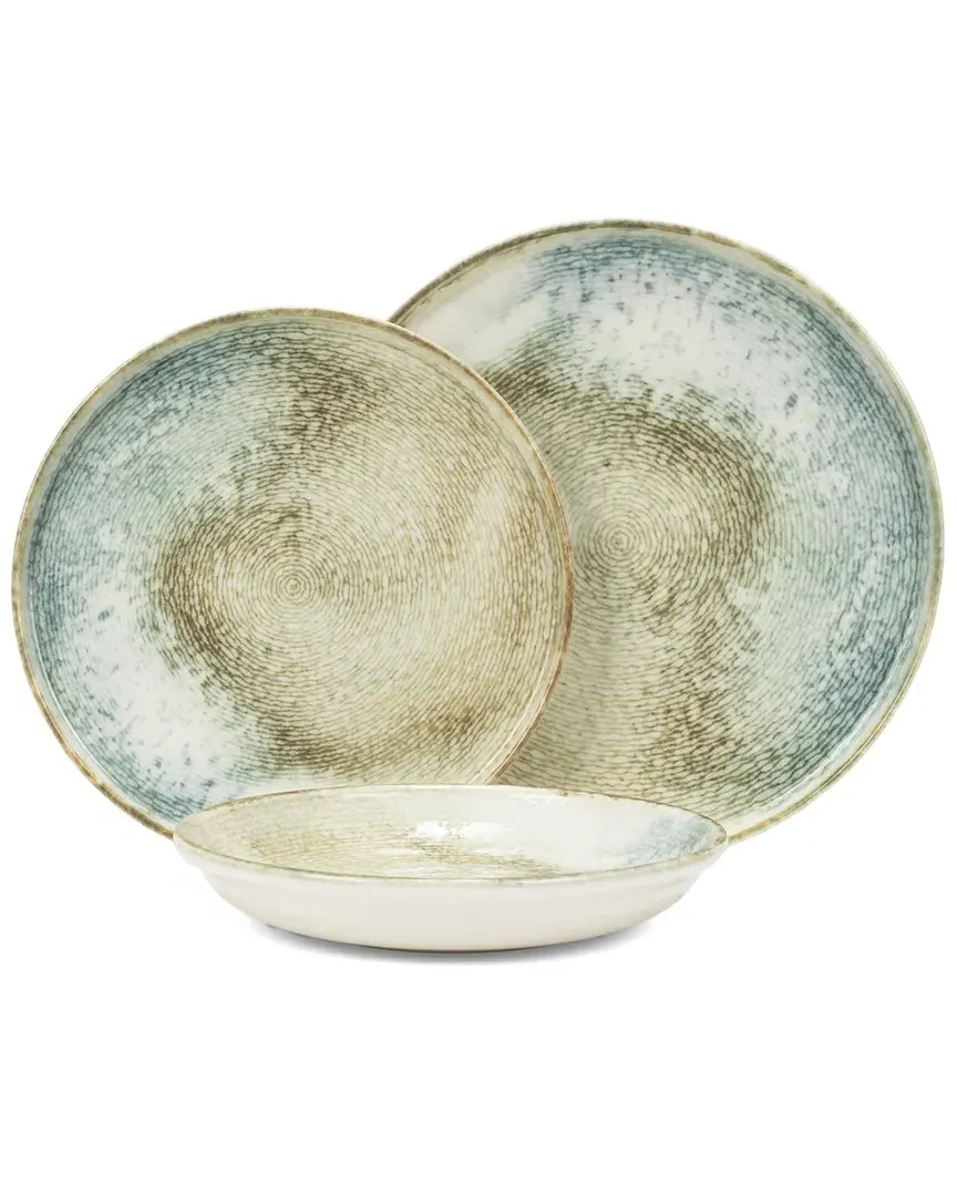 Sea And Sand 12pc Porcelain Dinnerware Set - Cream