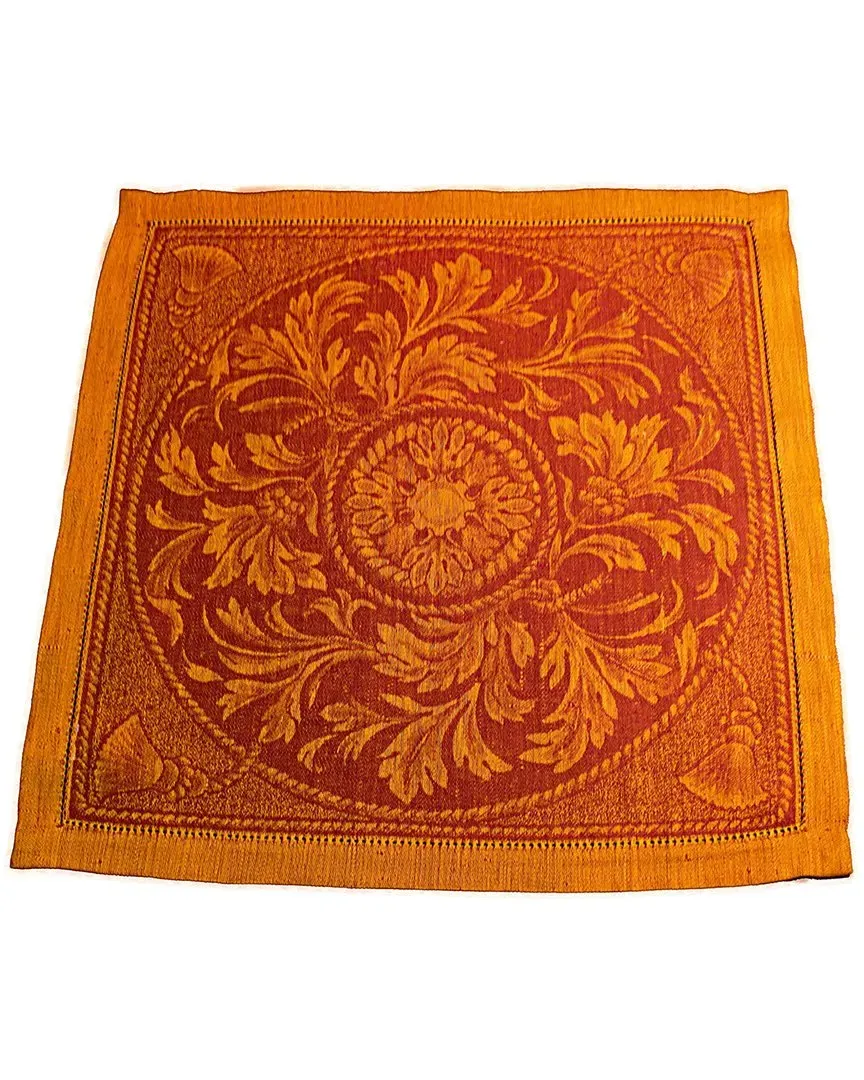 Set of 6 Linen Saffron Renaissance Napkins - Brown