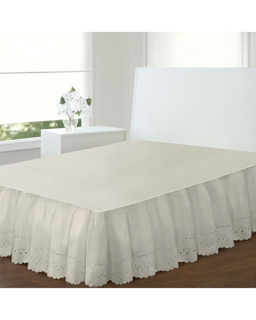 Ruffled Poplin Bed Skirt - Ivory image