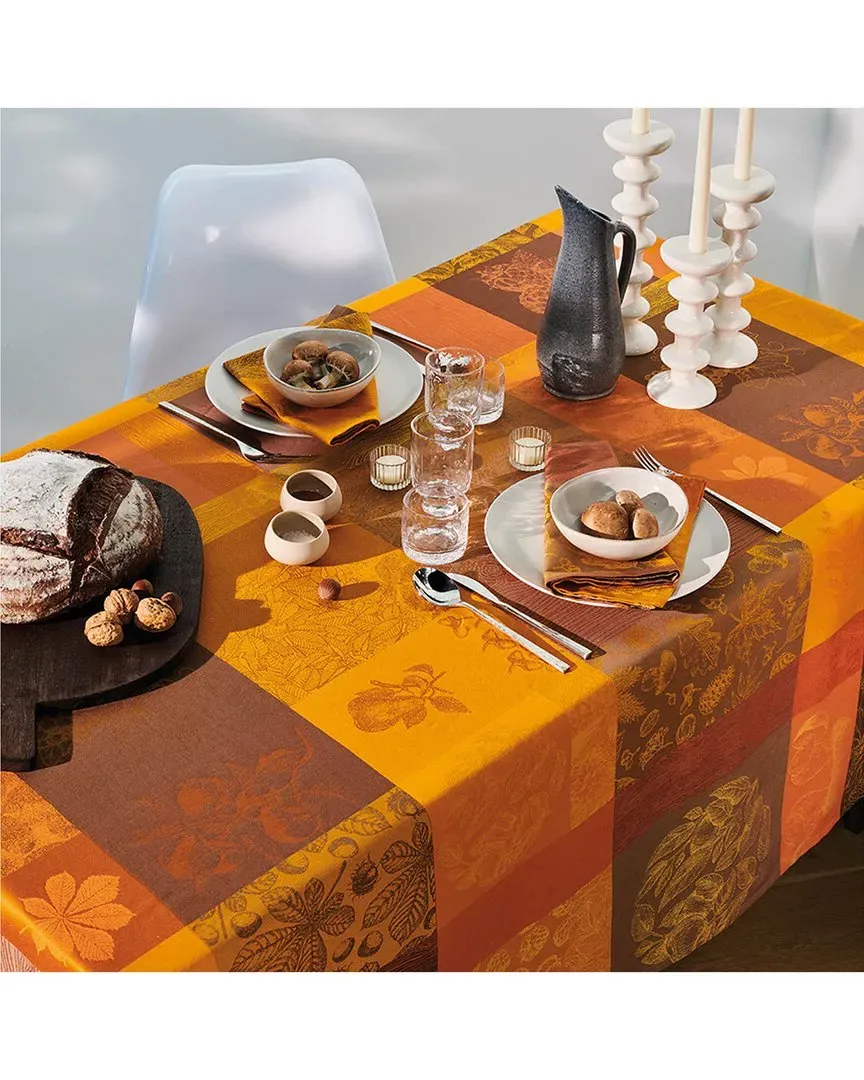 Mille Bois D'Automne Potiron Tablecloth - Orange, Cotton
