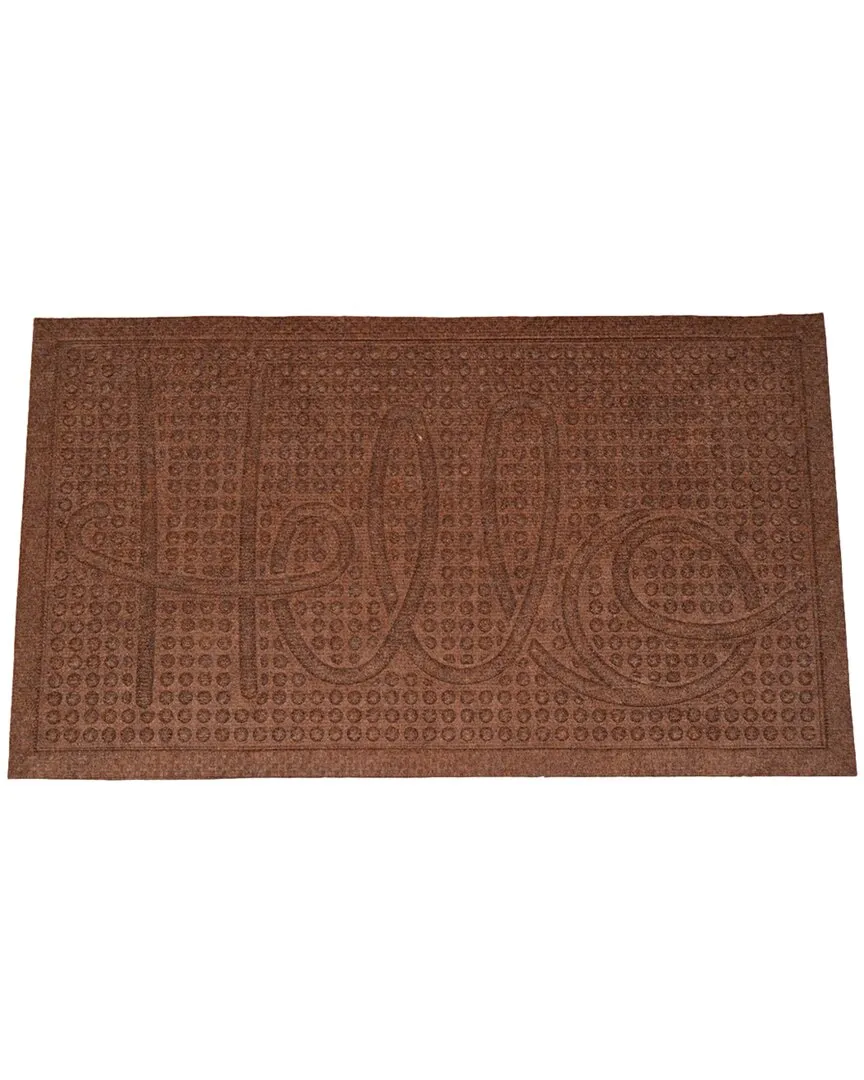 Aqua-Loc Hello Doormat - Brick, Polypropylene