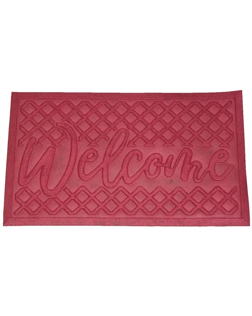 Aqua-Loc Lattice Welcome Doormat - Burgundy, Polypropylene