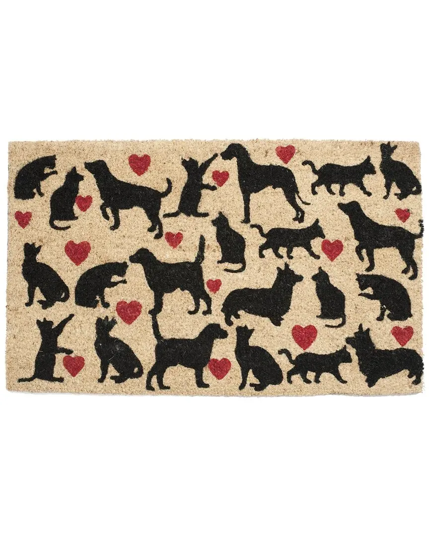 Coir Cats & Dogs Welcome Mat - Multicolor