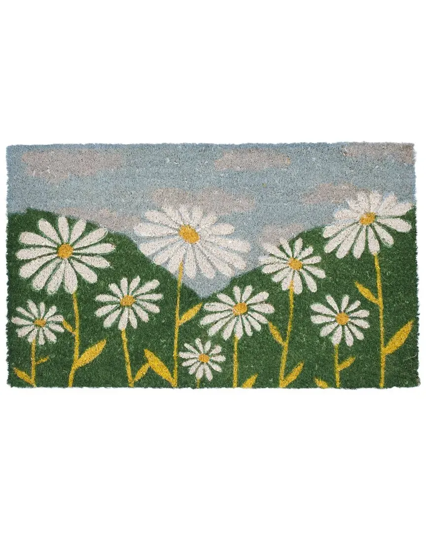 Coir Daisies Welcome Mat - Multicolor image