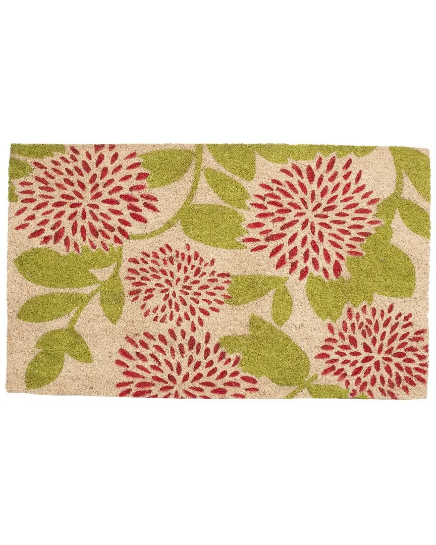 Coir Flowers Welcome Mat - Multicolor