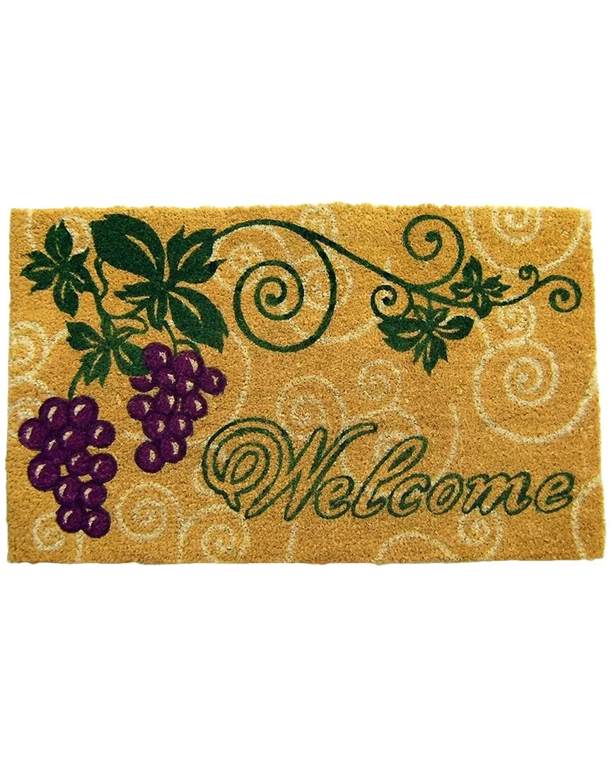 Coir Grape Vine Welcome Mat - Multicolor image