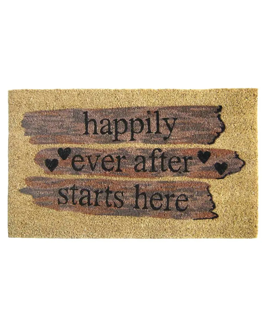Coir Happily Ever Doormat - Multicolor