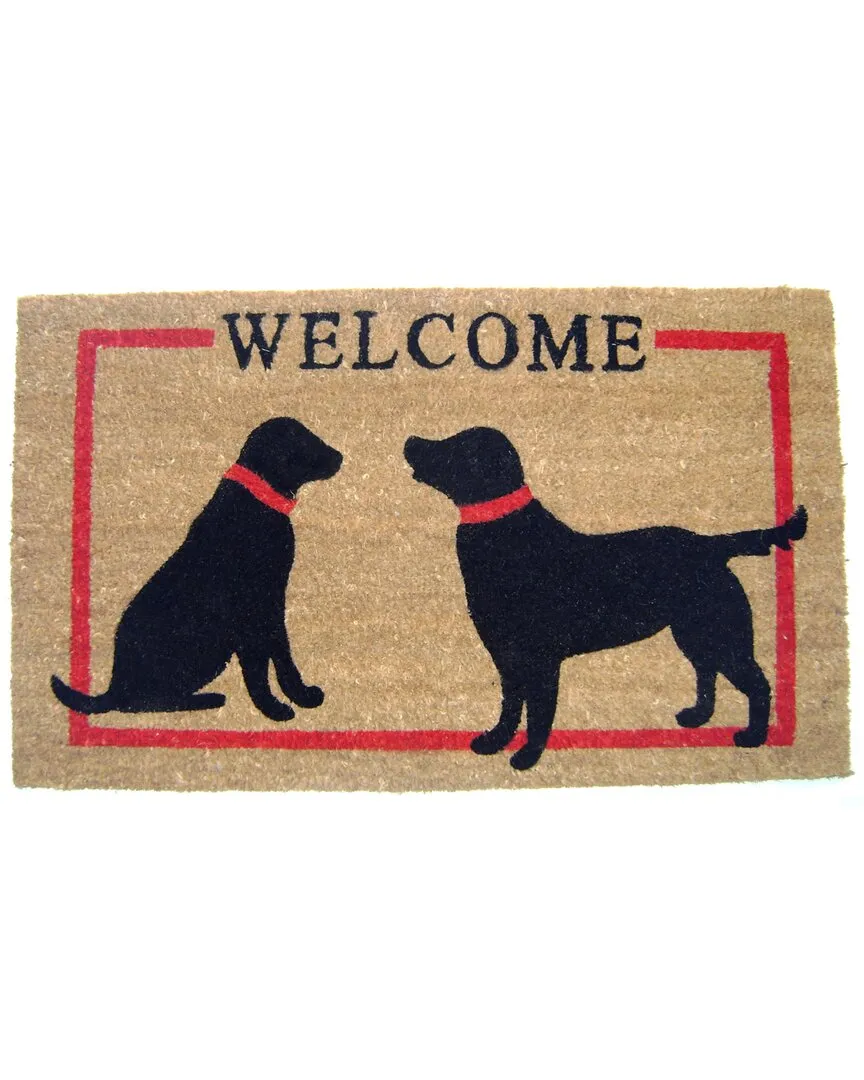 Coir Labrador Dog Welcome Mat - Multicolor image