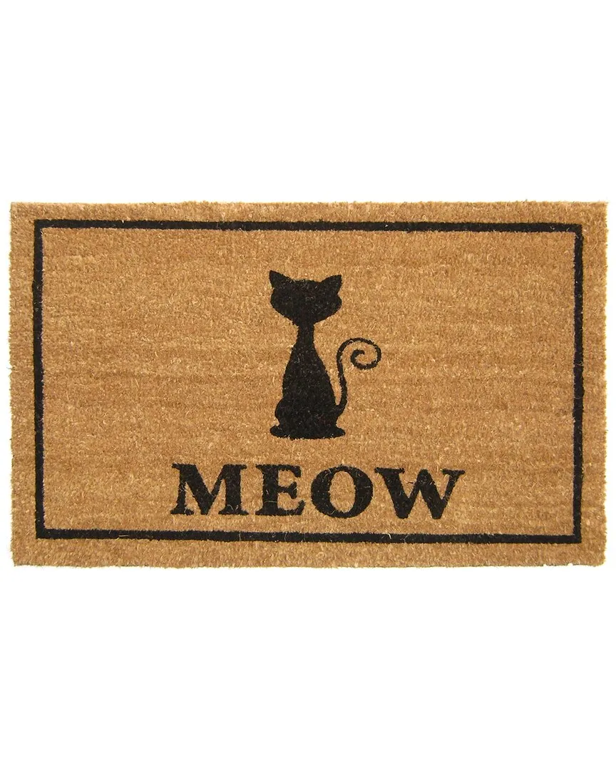 Coir Meow Design Welcome Mat - Multicolor image