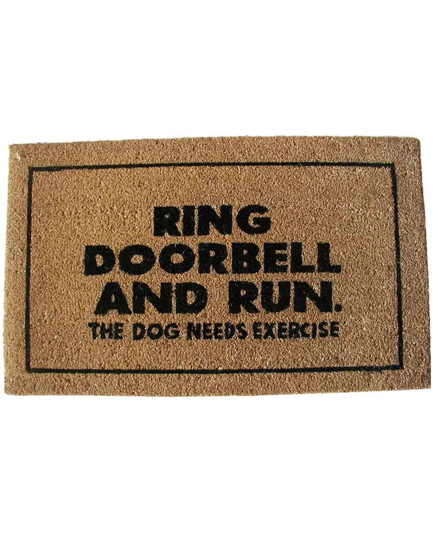 Coir Ring Doorbell Doormat - Multicolor