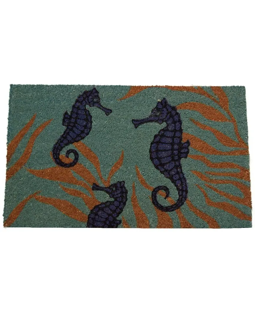Coir Sea Horses Welcome Mat - Multicolor image
