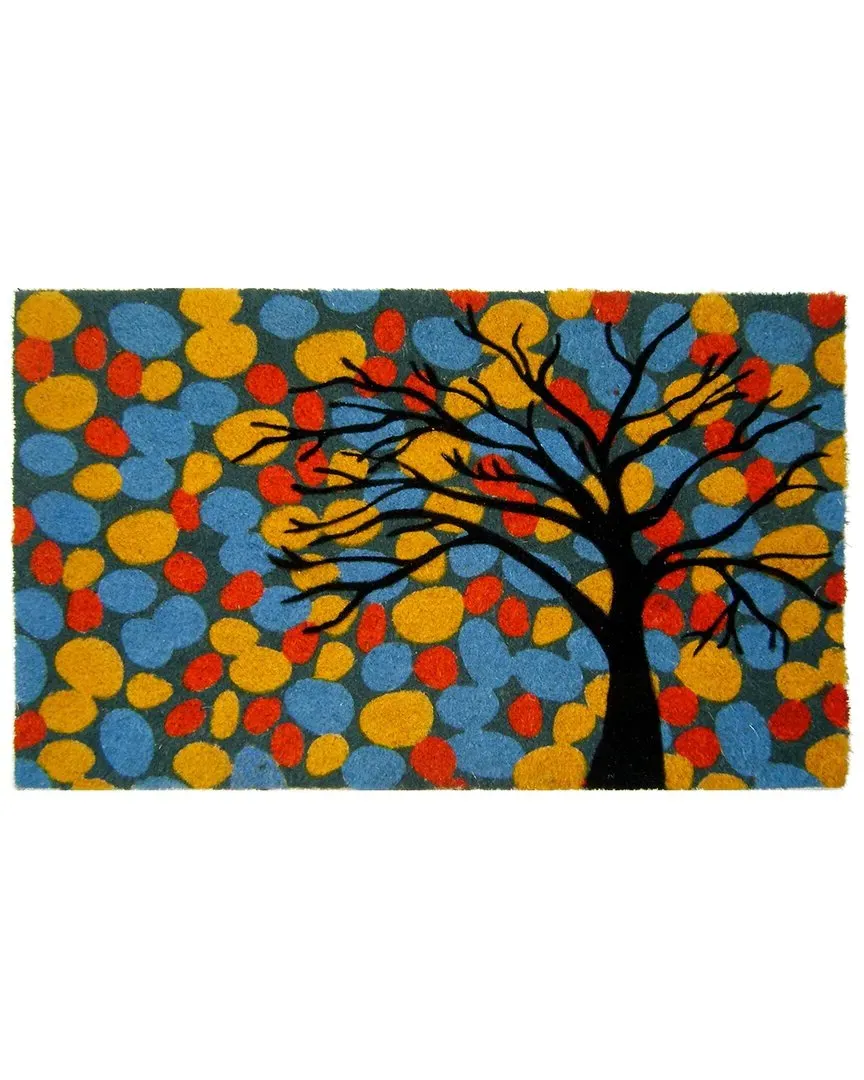 Coir Tree of Life Welcome Mat - Multicolor