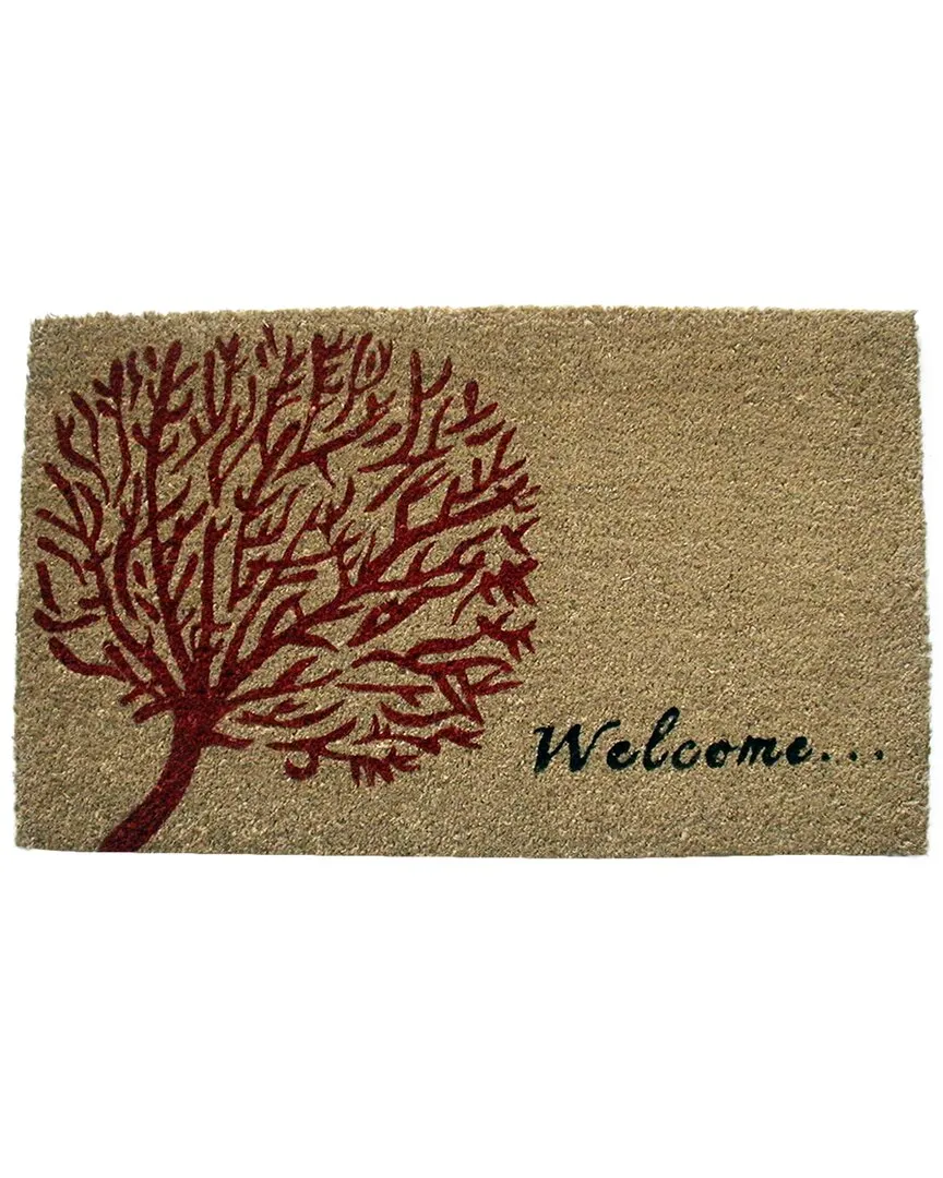 Coir Tree of Life Welcome Mat - Multicolor image