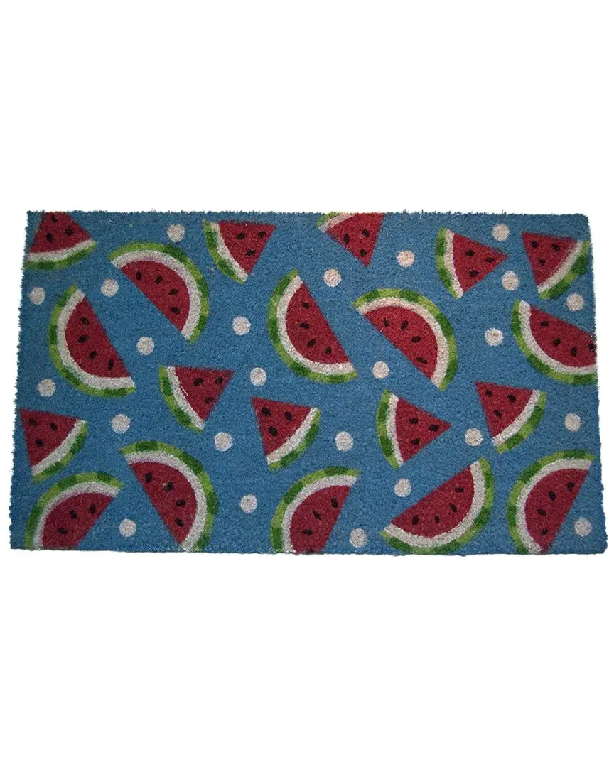 Coir Water Melon Slices Welcome Mat - Multicolor