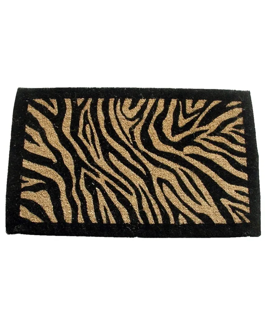 Coir Zebra Stripes Welcome Mat - Multicolor