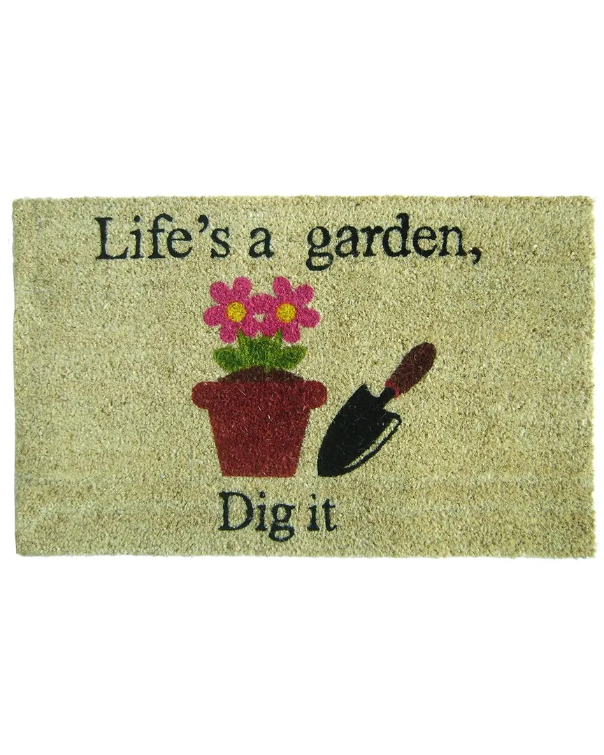 Geo Crafts Coir Life Is A Garden Mat - Multicolor image