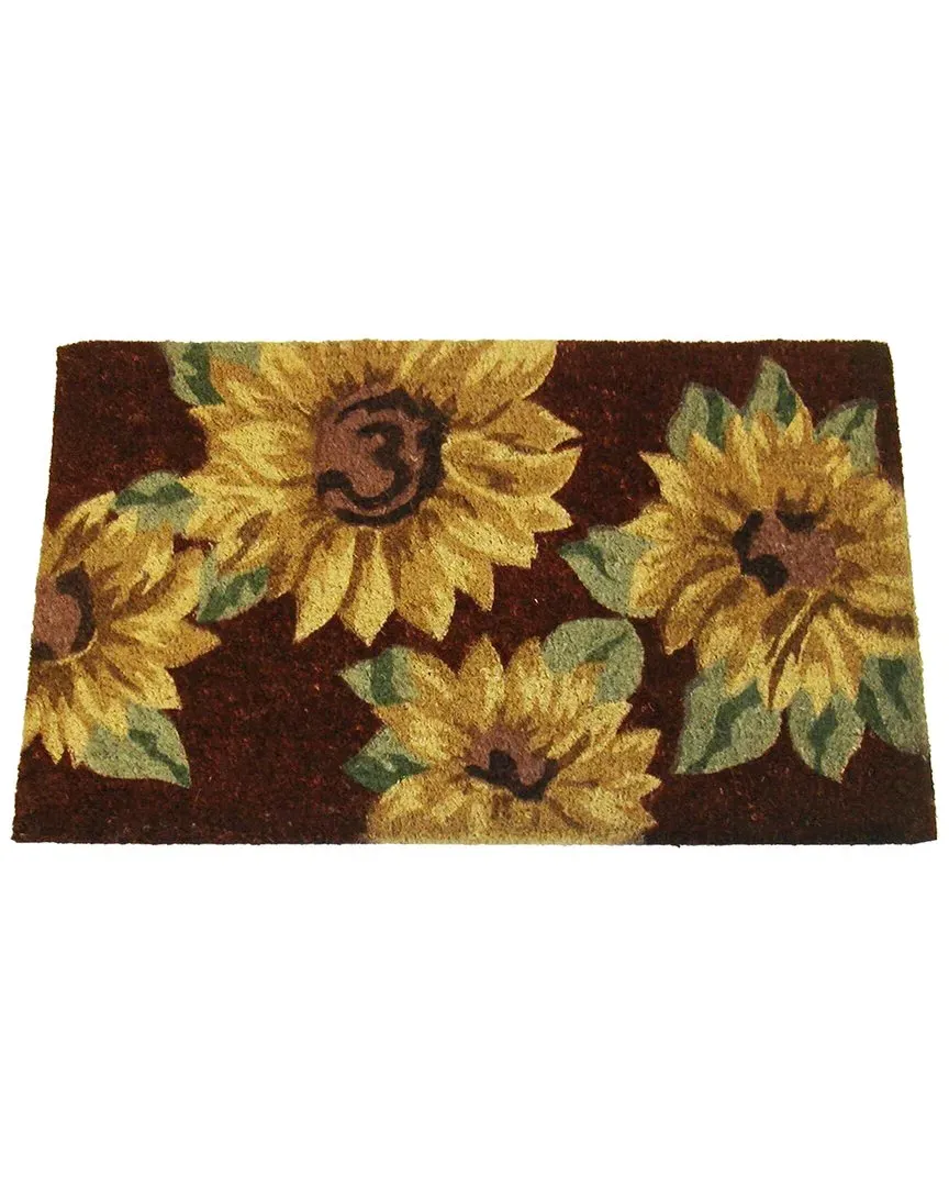 Geo Crafts Coir Sunflowers Welcome Mat - Multicolor image