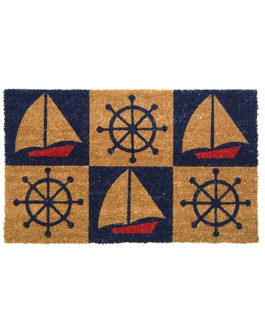 Geo Crafts Rectangular Welcome Mat - Multicolor, Coir image