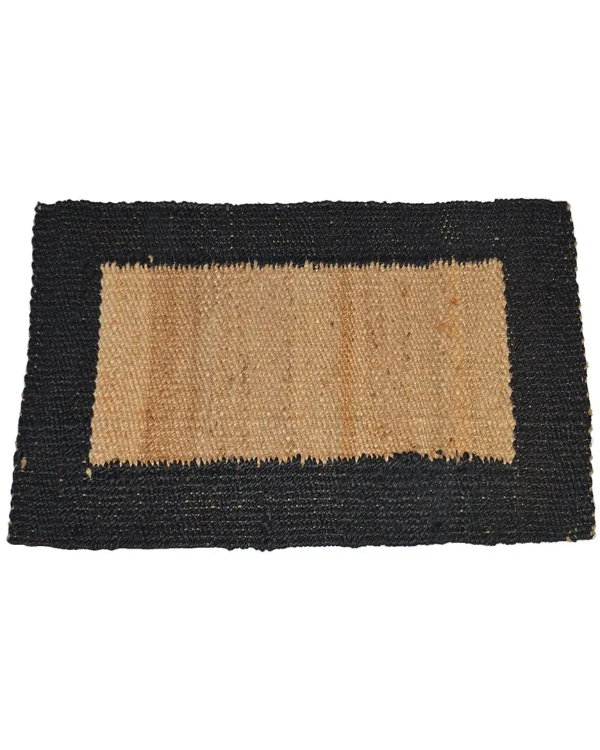 Jute Black Border Rug - Natural, Jute image