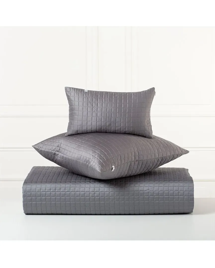 Sateen 300TC Check Quilt - Grey image