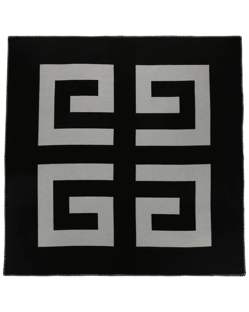 Givenchy Square Woven Blanket - Black, Cashmere image