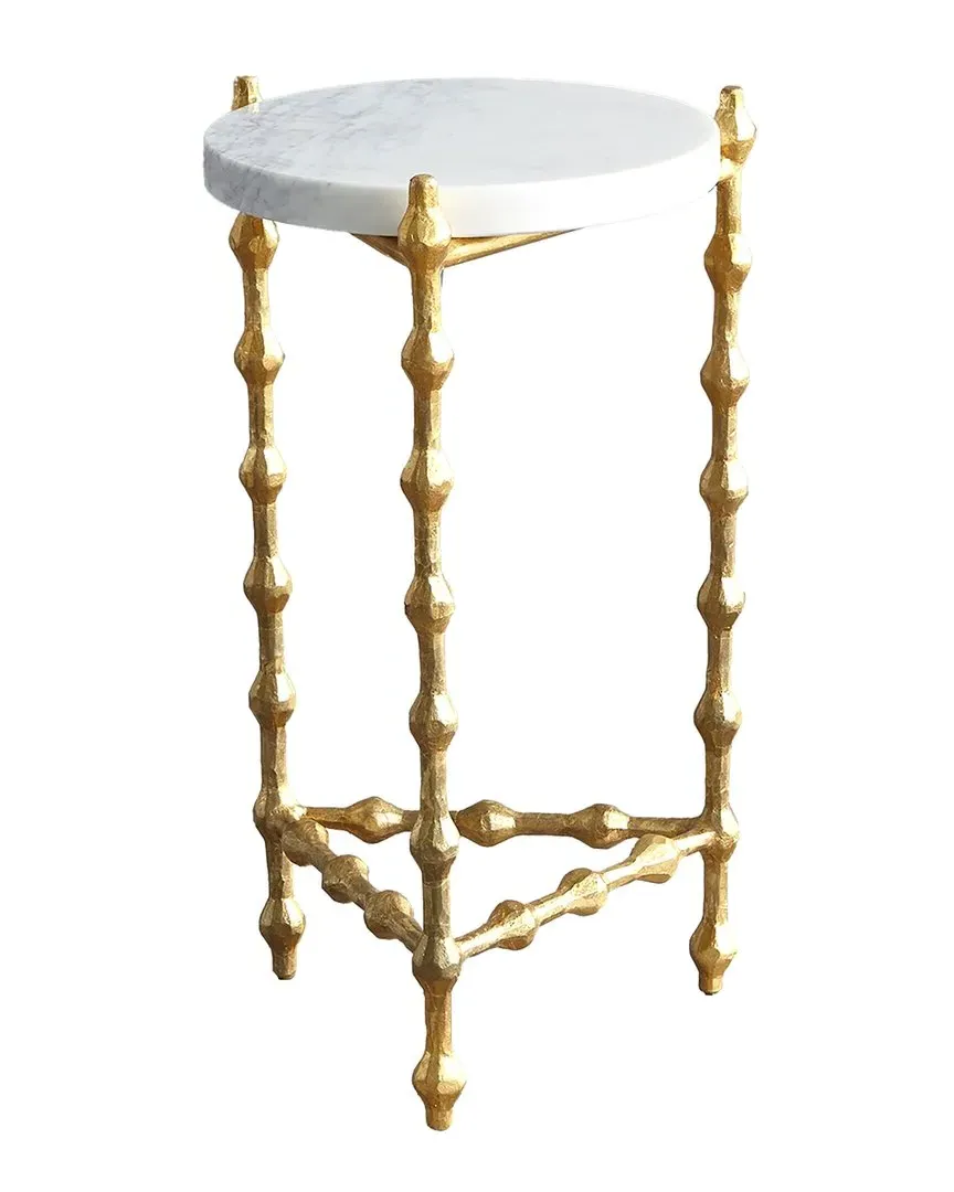 Ashley Childers Elder Drinks Table - Gold Leaf, Iron