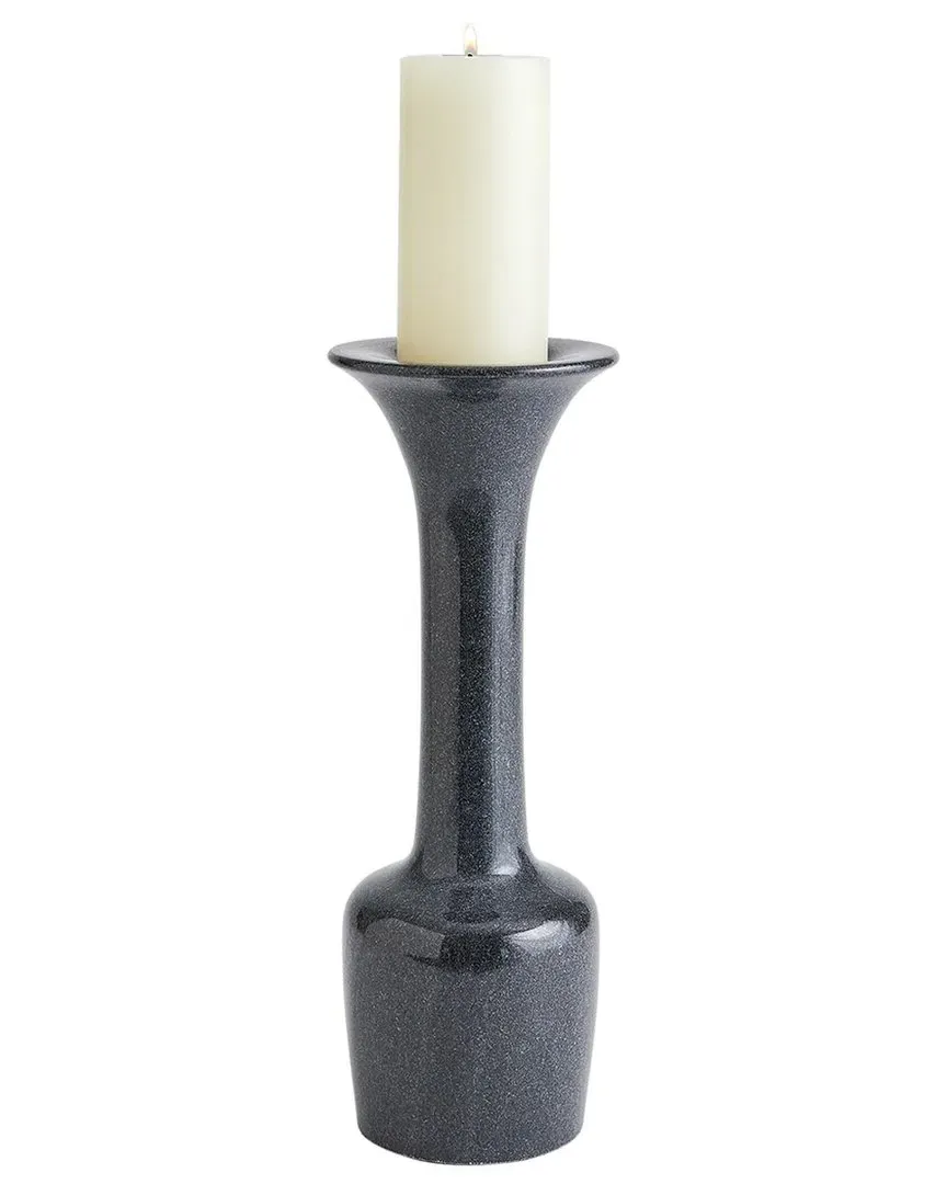 Calyx Candle Holder - Black, Marble