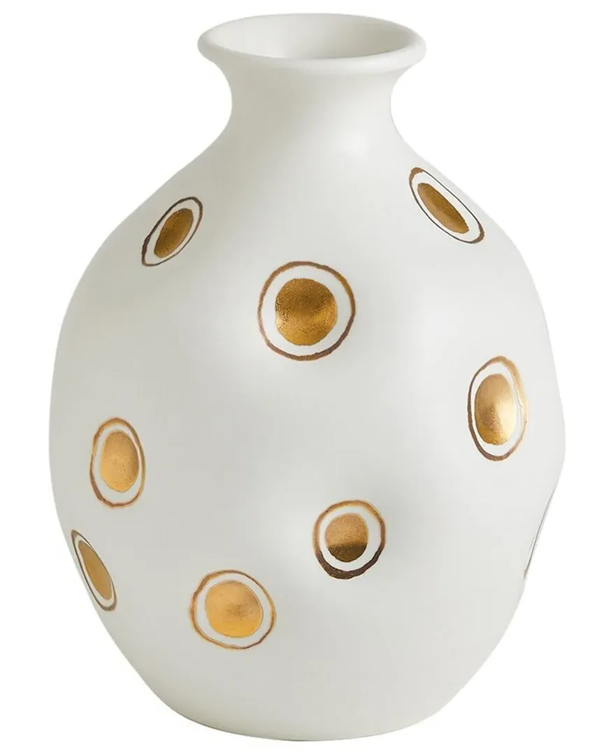 Dimples Vase - White, Ceramic