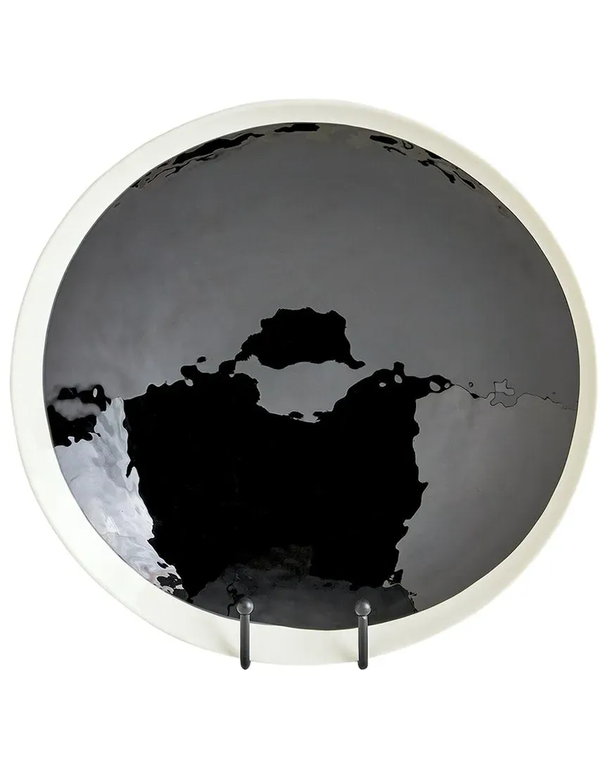 Ebony & Ivory Charger - Murano Glass image