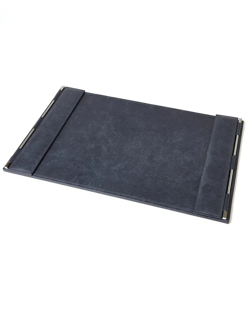 Flap Desk Blotter - Blue, Leather image