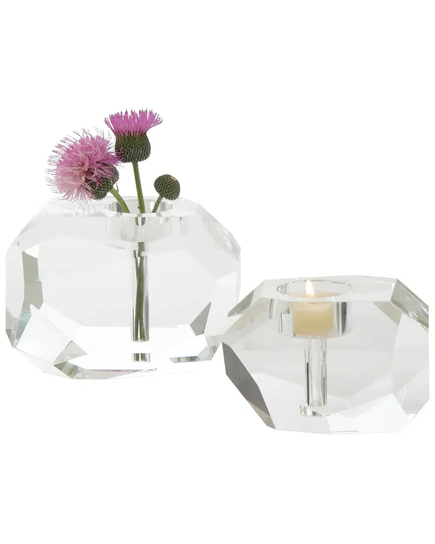 Gemstone T Lite Bud Vase - Clear image